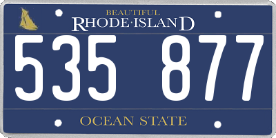 RI license plate 535877