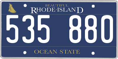 RI license plate 535880