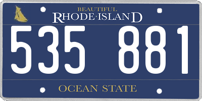 RI license plate 535881