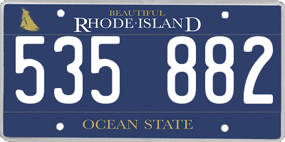 RI license plate 535882
