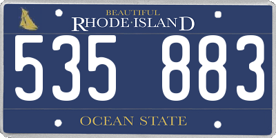 RI license plate 535883