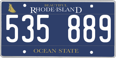 RI license plate 535889