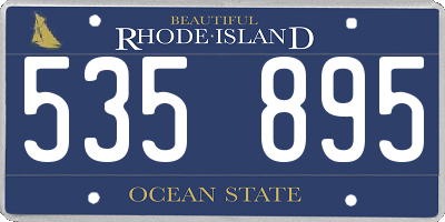 RI license plate 535895