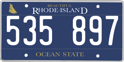 RI license plate 535897