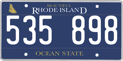 RI license plate 535898