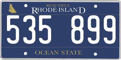 RI license plate 535899