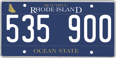 RI license plate 535900