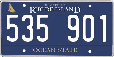RI license plate 535901