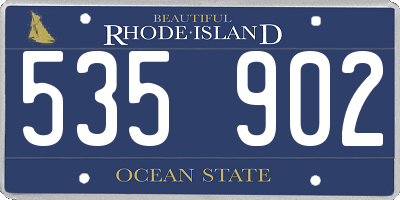RI license plate 535902