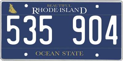 RI license plate 535904