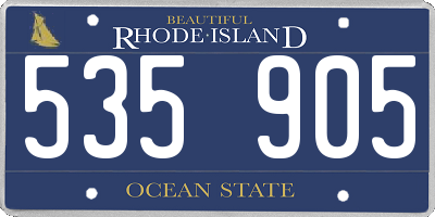 RI license plate 535905