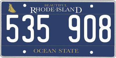 RI license plate 535908