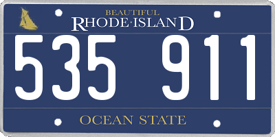 RI license plate 535911