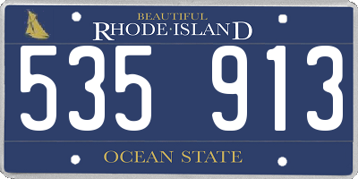 RI license plate 535913