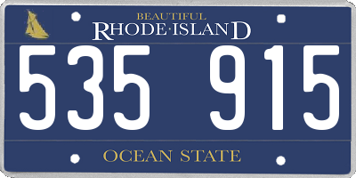 RI license plate 535915