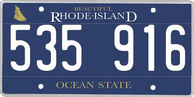 RI license plate 535916