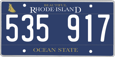 RI license plate 535917