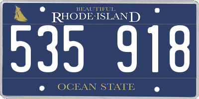 RI license plate 535918