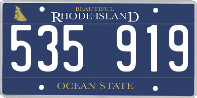 RI license plate 535919