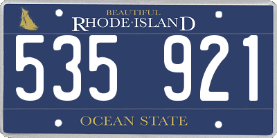 RI license plate 535921