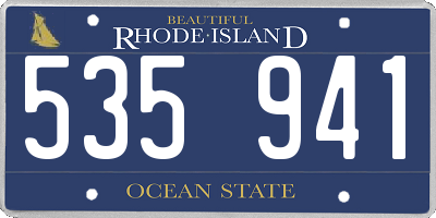 RI license plate 535941