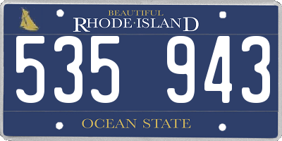 RI license plate 535943