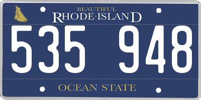 RI license plate 535948