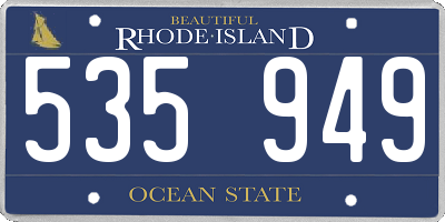 RI license plate 535949