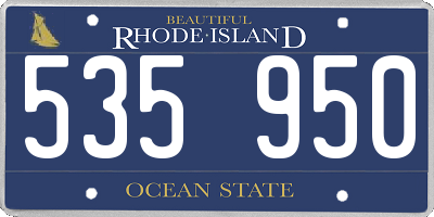 RI license plate 535950