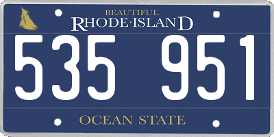 RI license plate 535951