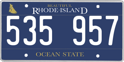 RI license plate 535957