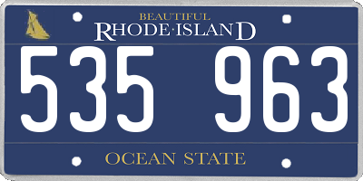 RI license plate 535963