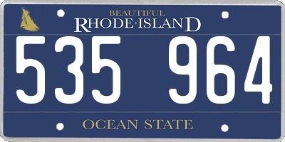 RI license plate 535964