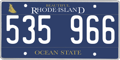 RI license plate 535966