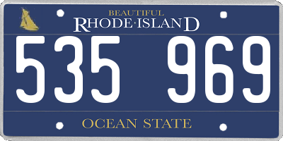 RI license plate 535969