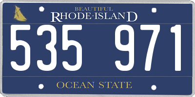 RI license plate 535971