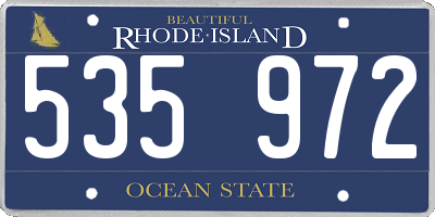 RI license plate 535972