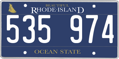 RI license plate 535974