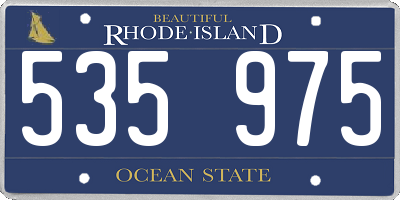 RI license plate 535975
