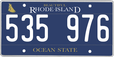 RI license plate 535976