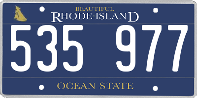 RI license plate 535977