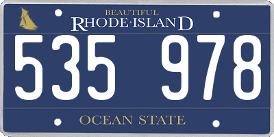 RI license plate 535978