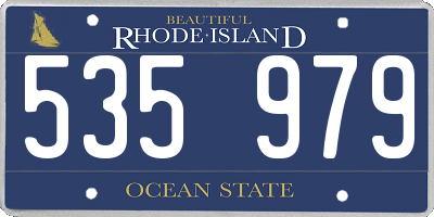 RI license plate 535979