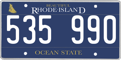 RI license plate 535990