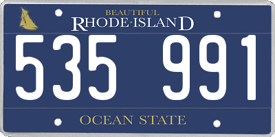 RI license plate 535991