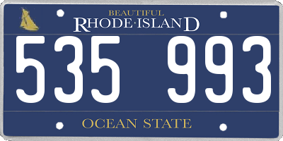 RI license plate 535993