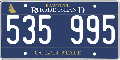 RI license plate 535995