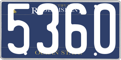 RI license plate 5360