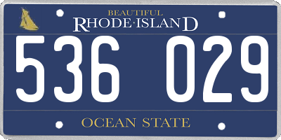 RI license plate 536029