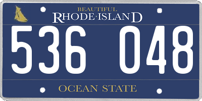 RI license plate 536048